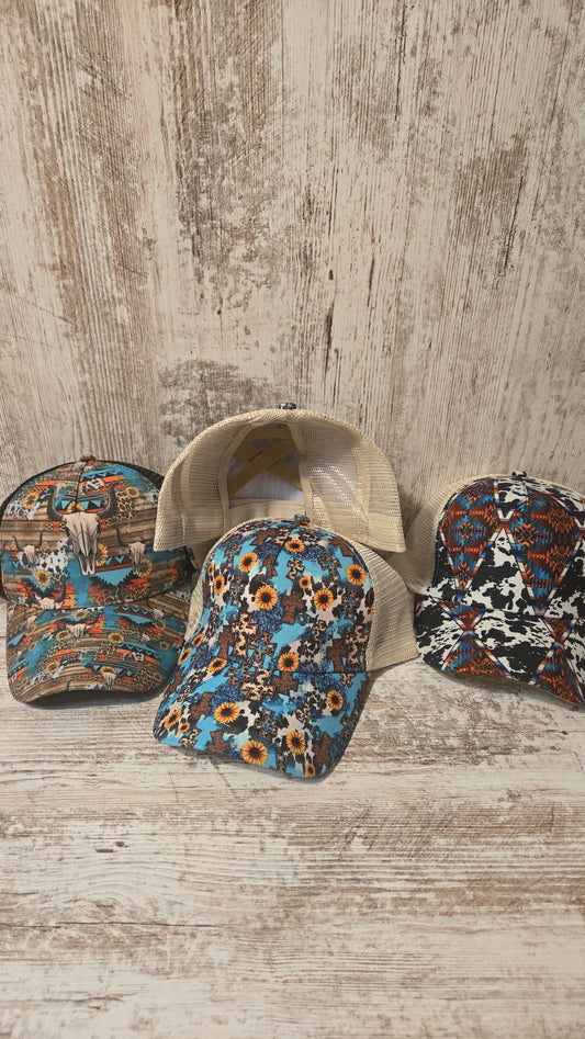 Western cowgirl trucker hat