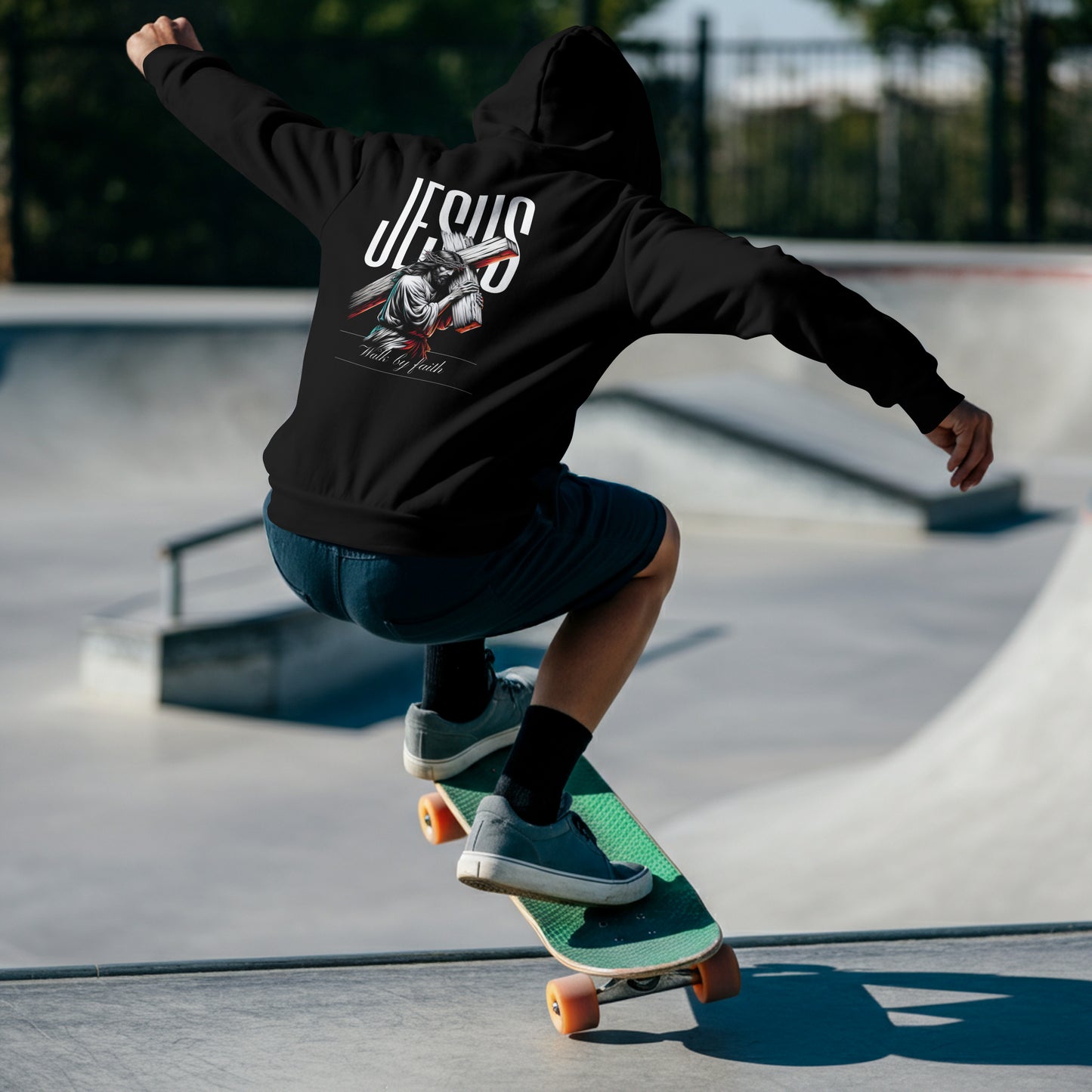 Walk by faith Jesus Hoodie