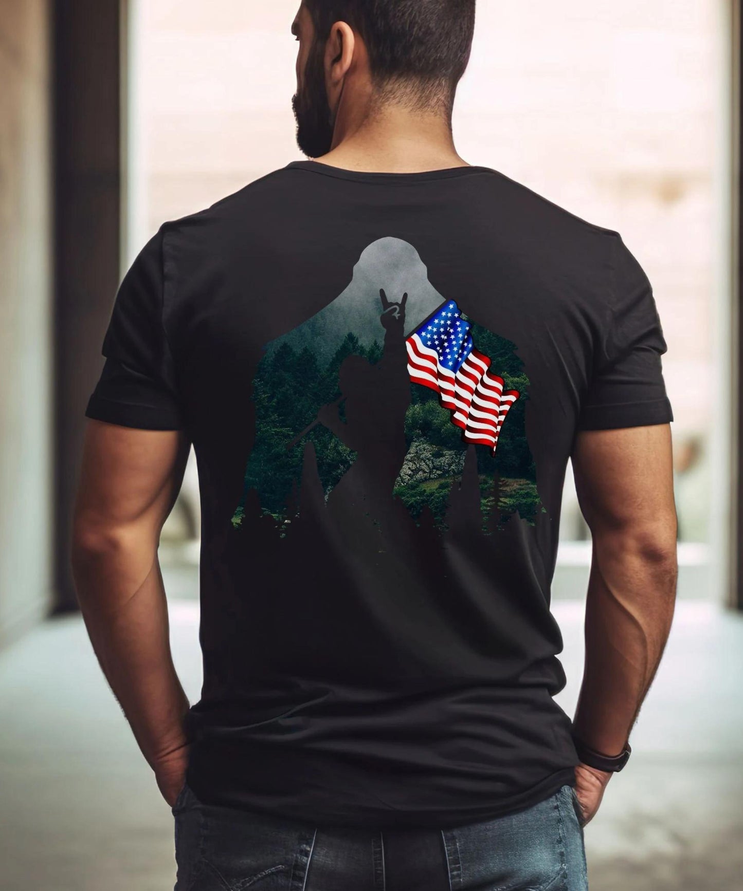 American Flag Sasquatch