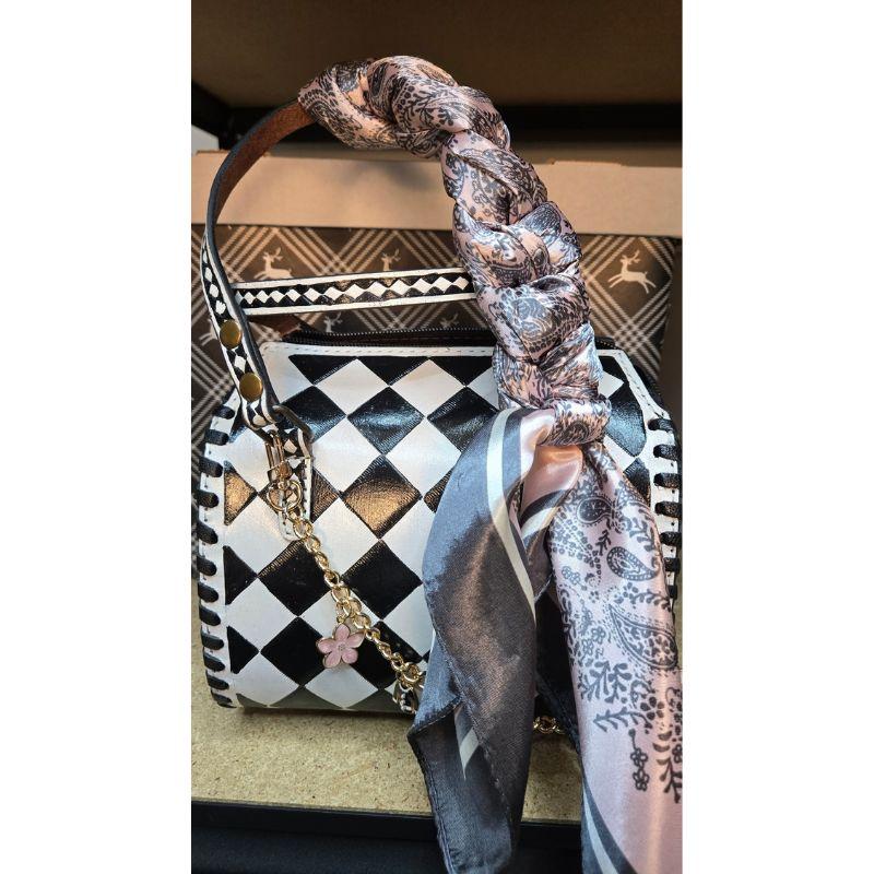 Checkered Tooled Leather Speedy Bags - Durable High-Quality Classic Style Adjustable Strap Spacious Interior Lightweight Everyday Essentials